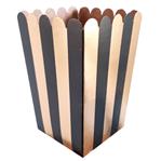 Pochoclera onditas rayas doradas con negro 5u