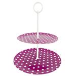 Torre portacupcakes 2 pisos violeta lunares (OFERTA)