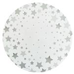 Individuales redondos estrellas plateadas 24u