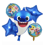 Globos Set Baby Shark amarilo x5