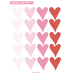 Stickers plancha LOVE PARTY 20s 1u