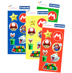 Stickers en planchitas Mario Bros 6u