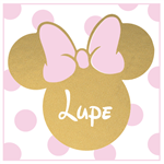 Stickers cuad. Minnie Oro 16u Pers