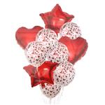 Globos Set transparentes confetti rojo, EC x10