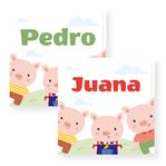 Stickers cuad. Los tres chanchitos 16u Pers