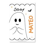 Stickers rect. gdes. Halloween BOO 12u
