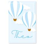 Stickers rectangulares Globo aeroestatico blue Pers. 12u