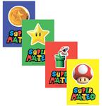Stickers rect. gdes. Mario Bros 16u Pers
