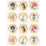 Stickers plancha Princesas Espejos 10s 1u