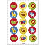 Stickers plancha Animalitos 15s 1u