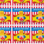 Stickers cuad. Circo 16u
