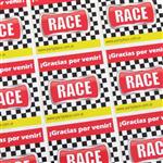 Stickers cuad. Fórmula Uno 12u