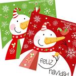 Tarjetitas cuadradas grandes Snow 12u