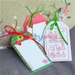 Tarjetas largas con cinta grandes Snow para regalos 16u