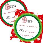 Stickers cuad. Snow para regalos 24u