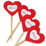 Toppers corazones Pers 12u
