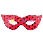 Antifaz lunares rojo con negros 10u