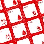 Stickers cuad. Reno para regalos 12u