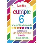 Invitación Multicolor Pers