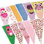 Banderín patchwork Búhos