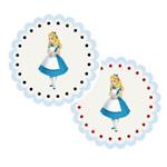 Tarjetitas redondas Alicia 20u