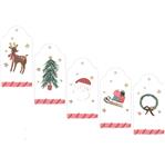 Tarjetas largas con cinta Navidad Chic para escribir 12u