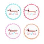 Tarjetitas flor Salchicha 20u