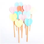 Toppers formitas hearts pastel 12u