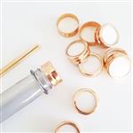 Tubo transparente plástico tapa rose gold