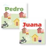 Tarjetitas Los tres chanchitos 16u Pers