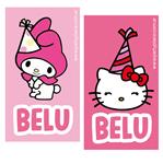 Tarjetas rectangulares Hello Kitty /Melody 20u Pers
