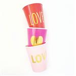 Vaso met dorado LOVE PARTY 6u