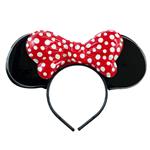 Vincha Minnie moño rojo plastica