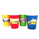 Vasos Autitos y transportes 6u