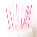 Velas finitas mix rosas y blancas 12u