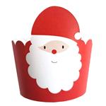 Wrapper. Faja cubre cupcake Papá Noel 6u