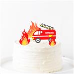 Pinches para torta Set Bombero 4u