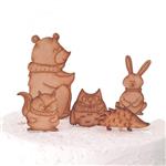 Cake Toppers Bosque madera (5u)