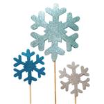 Pinche para torta Set copos de nieve 3u