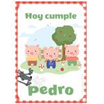 Afiche Pers. Los tres chanchitos Mod1