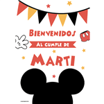 Afiche Pers. Mickey Mouse