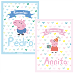 Afiche Pers. Peppa George Pastel