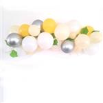 Arco de Globos Deco pared. "Yellow cloud" plateado