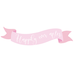 Banner de papel banda Happily. Pers