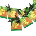 Banderín hojitas Dino Feliz Cumple
