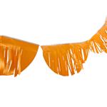 Guirnalda flequillo de papel curva naranja