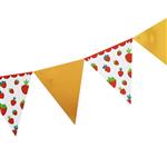 Banderín triángulos frutillas con dorado