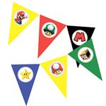 Banderín triangulos Mario Bros