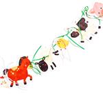 Banderín troquelado animalitos de Granja cute