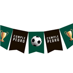 Banderín Futbol Glam rectangulos pers